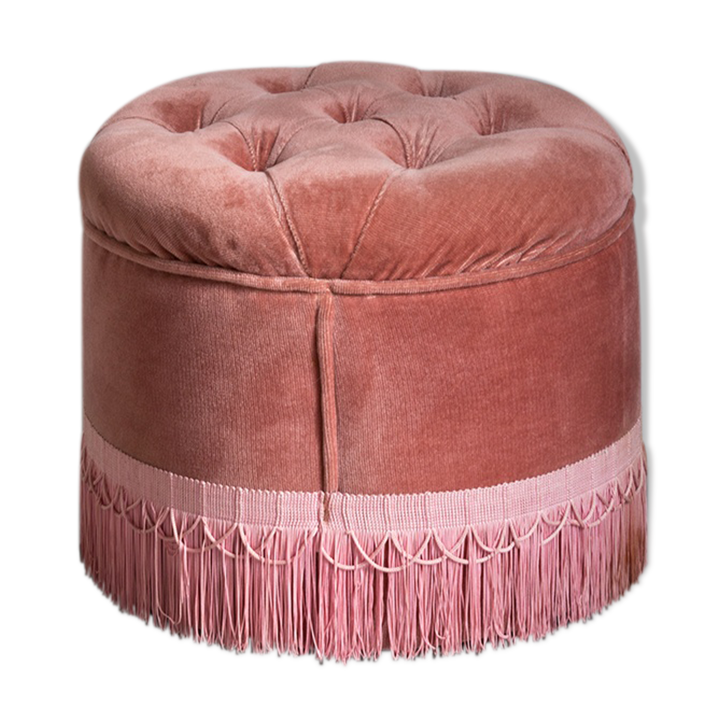 Velvet pouf