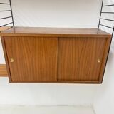 Mid-Century Nisse Strinning string design teak wall unit , 1960s