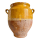 Grease pot, glazed ochre ceramic jar no. 4 - 18th century