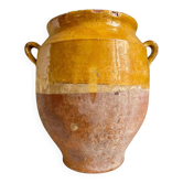 Grease pot, glazed ochre ceramic jar no. 4 - 18th century