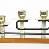 1930s art deco teak candlestick, Austria