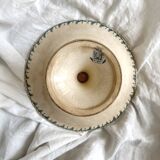 "Fushia" iron earthenware compote dish from Gien circa 1900