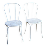 Paire de chaises de jardin en fer