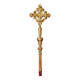 Bâton de procession en bois doré fin XVIII