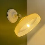 Vintage yellow opaline lampshade wall lamp
