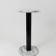 Table de piédestal / porte-plante postmoderne en marbre de Carrare blanc, Italie, années 1980