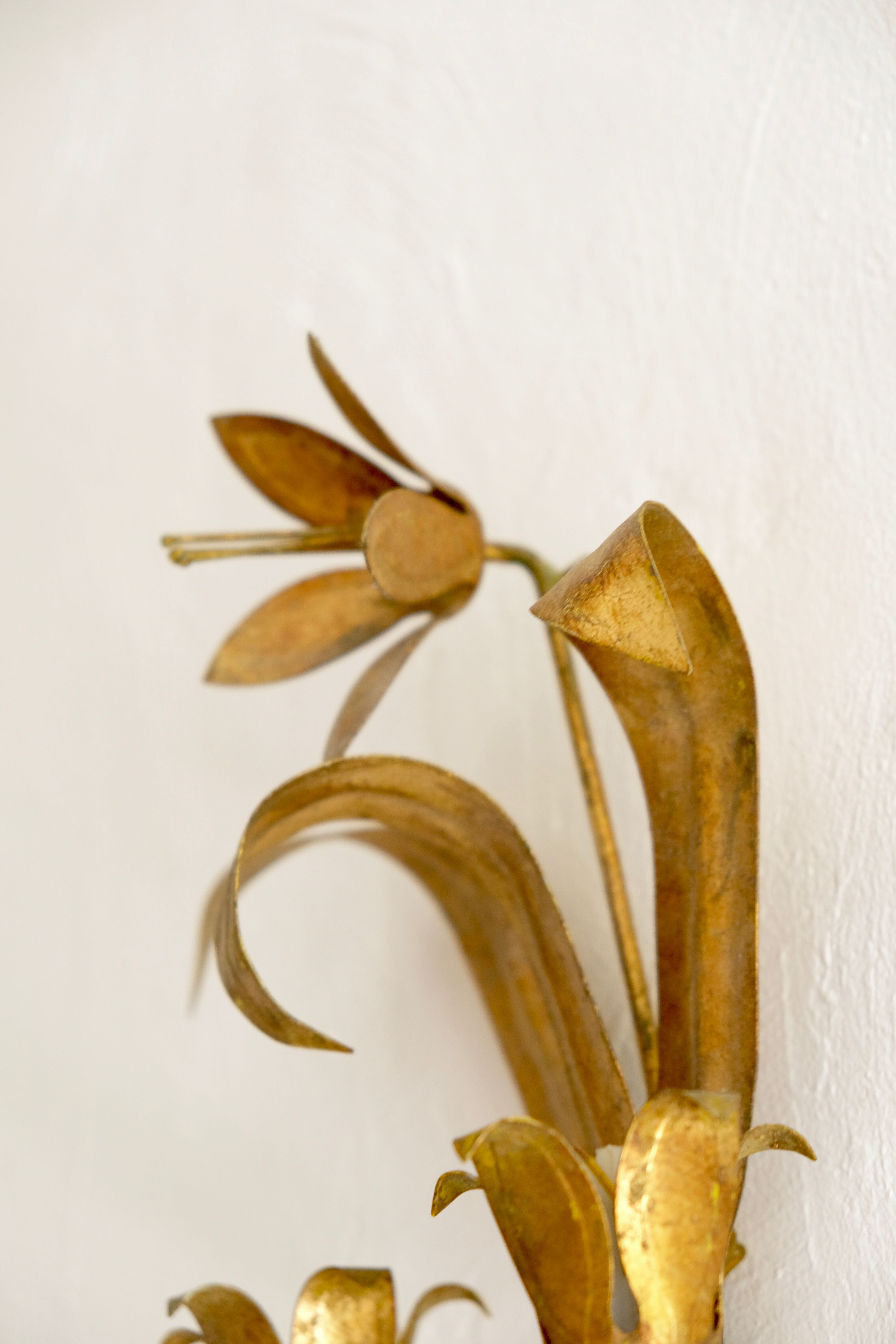 Brass flower applique