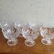 Set of 6 cut glass ice cream cups