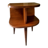 Vintage oak tripod bedside table