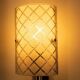 Vintage 1960s wall light, milk glass and bohemian teak.
