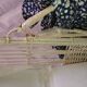White rattan baby bed bassinet France 70's