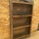 Antique 3 Compartment Wooden Hanging Spice Rack Vintage #B193