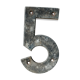 Chiffre 5 en métal