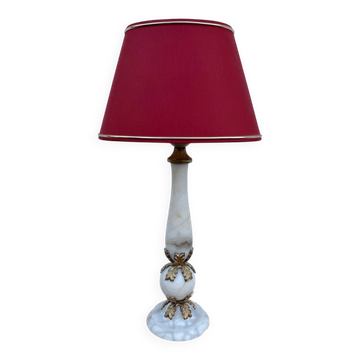 Lampe colonne albâtre années 60
