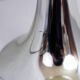 Lampe de table pied tulipe et verre craquelé doré