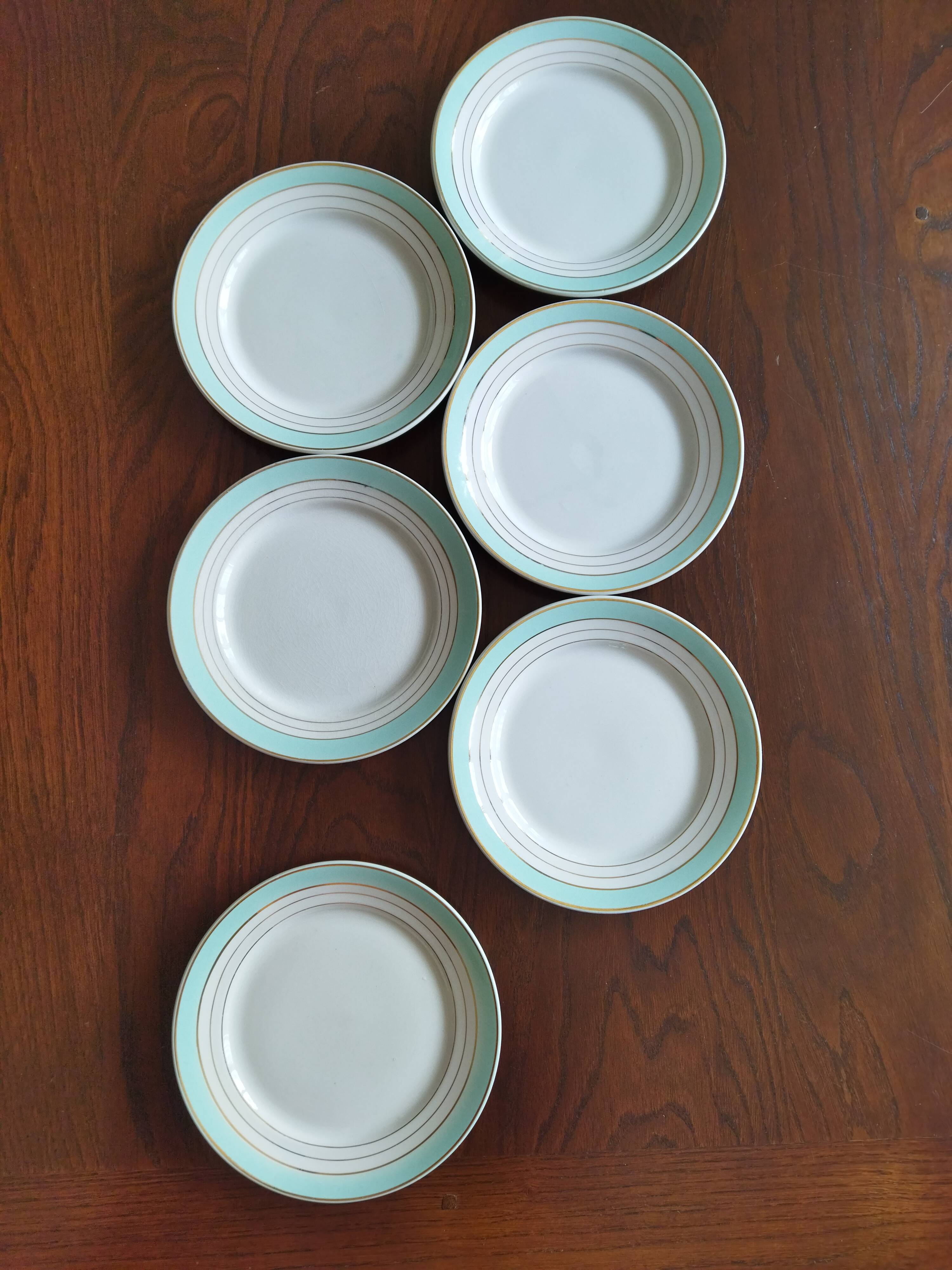 6 assiettes à dessert "Régence" K&G Lunéville