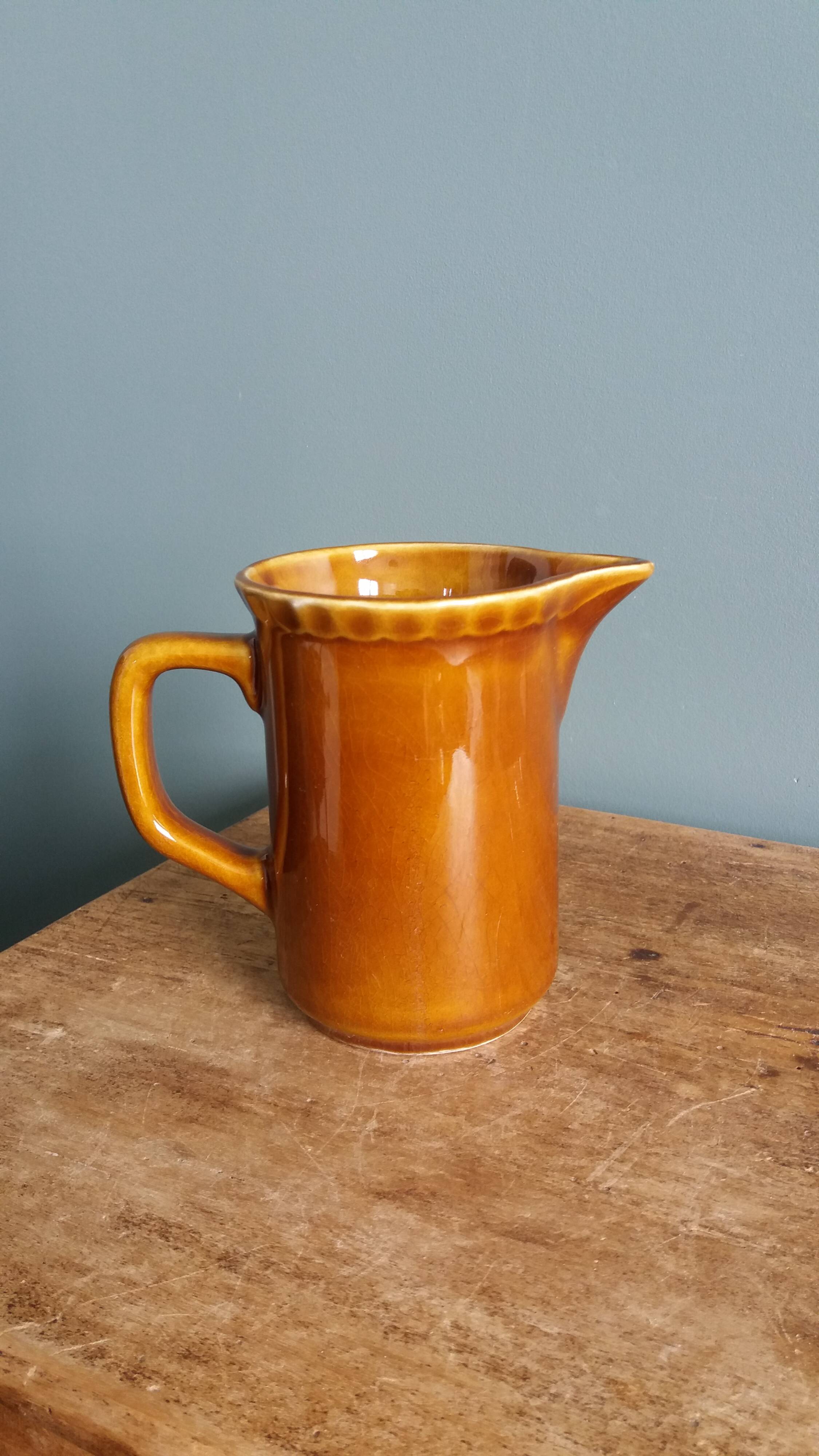 Jug milk pot Digoin Sarreguemines