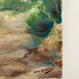Oil on canvas seaside landscape
