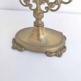 Brass table psyche mirror