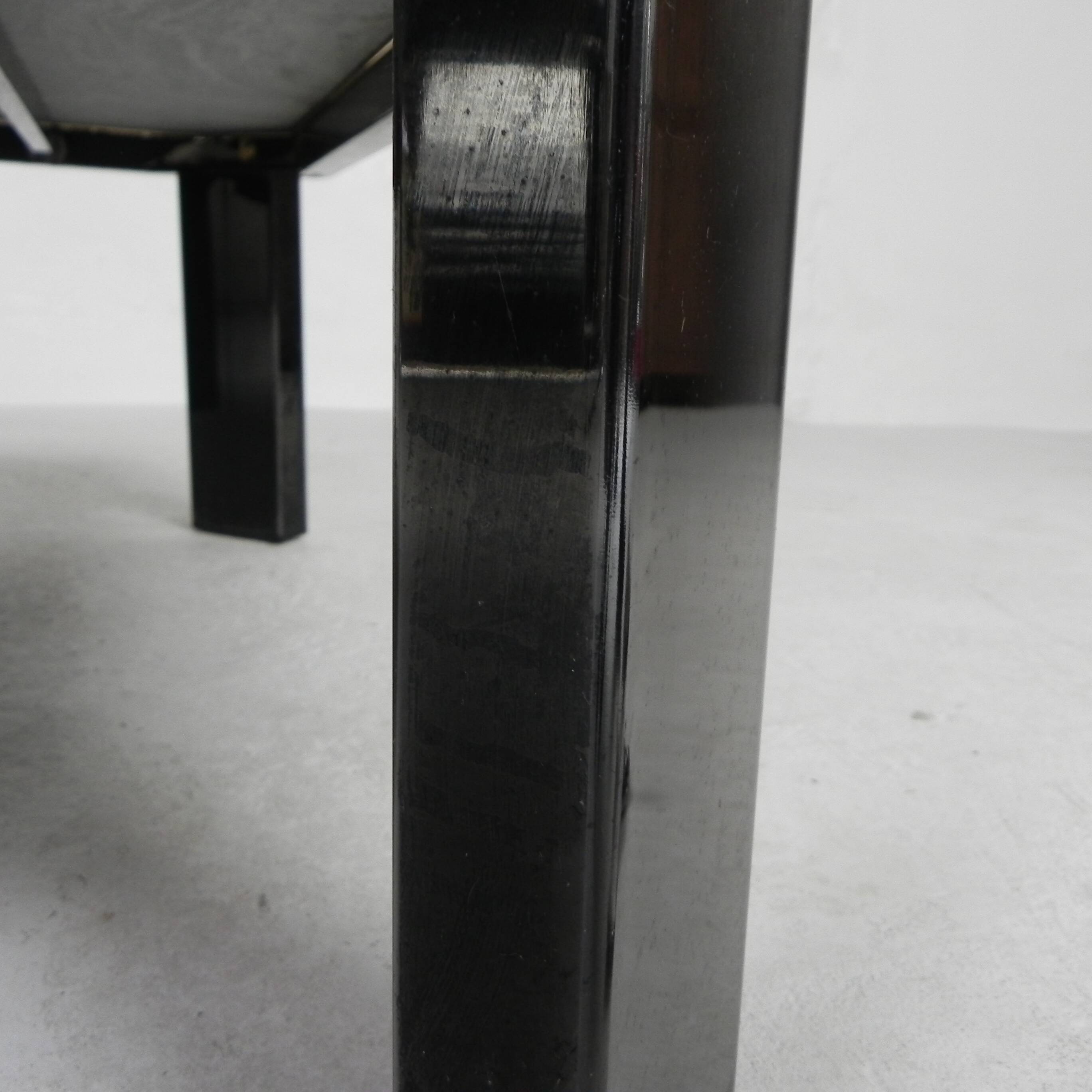 Fedam coffee table, hollywood regency, marble in steel frame