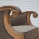 1950s, Danish armchair, furniture wool, solid carved oak wood.