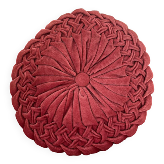 Round velvet cushion