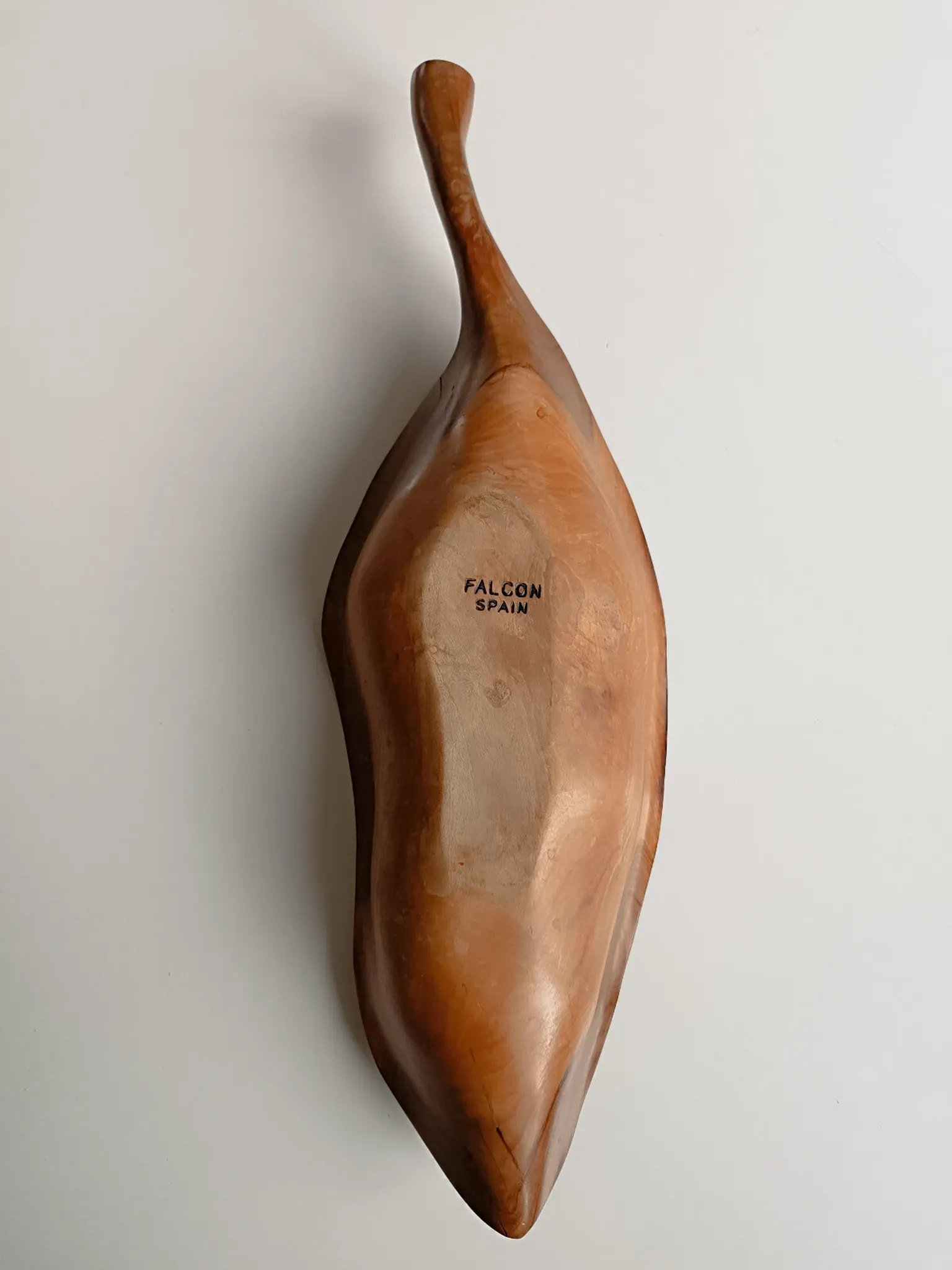 Falcon olive wood fruit bowl spain 1960