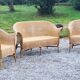 Pair of armchairs and bench in rattan and bamboo from the 60s/70s