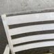 Chaise de jardin pliable blanche en bois massif
