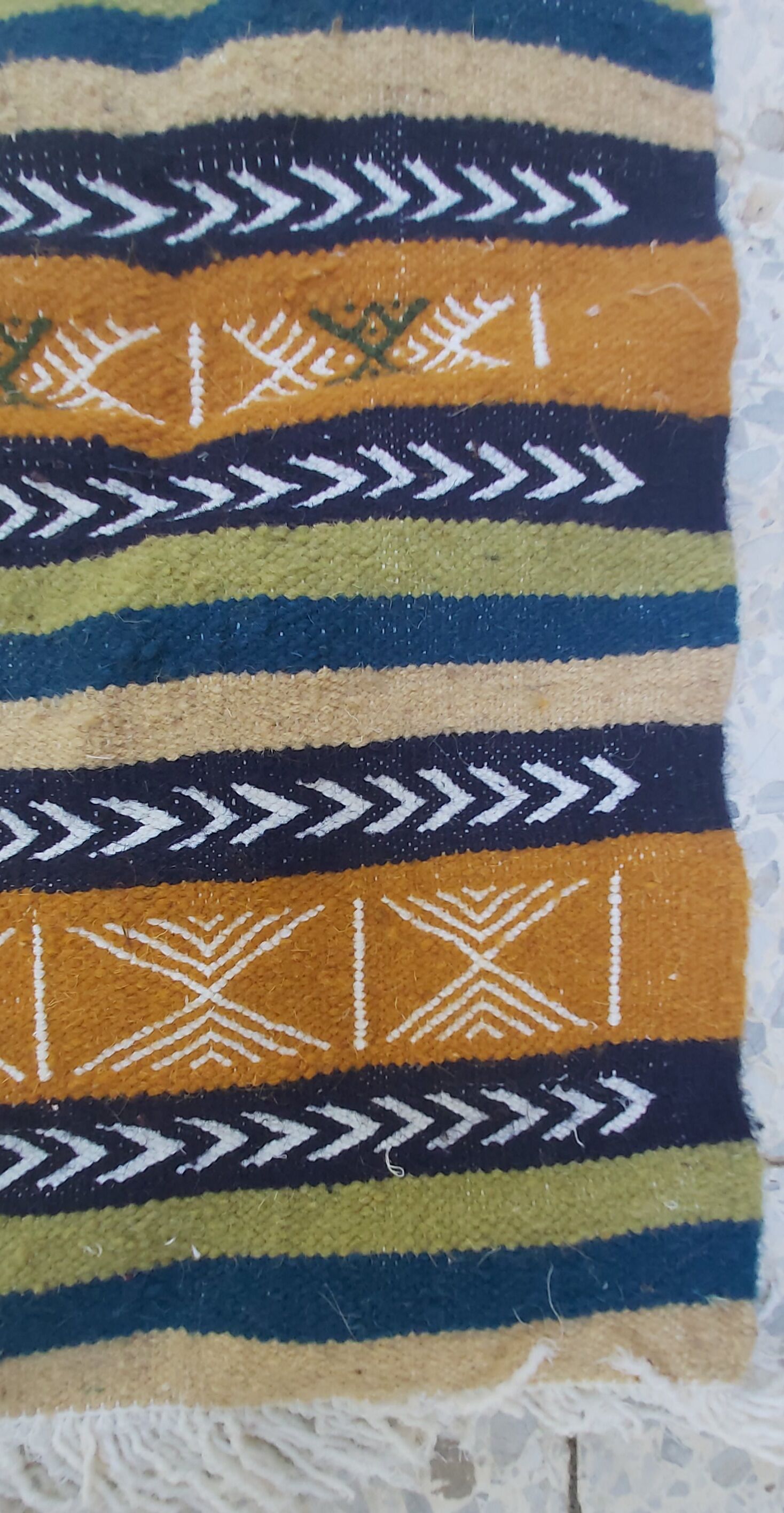 Traditional Berber Kilim handmade in pure wool 55x105cm