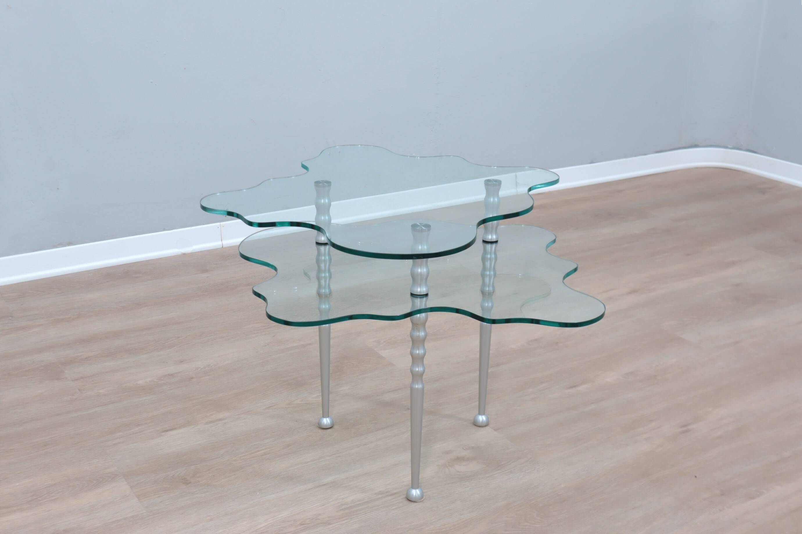 Alessandro Mendini post-modern glass coffee table 1980s