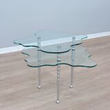 Alessandro Mendini post-modern glass coffee table 1980s