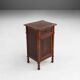 Sculptural Art Deco Nightstand in Dark-Stained Wood, Belgium 1930s