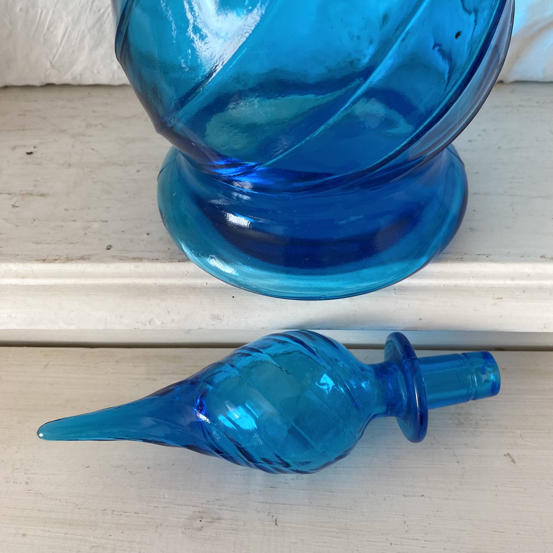 Large Empoli carafe 67 cm, Italy, 1960s-70s