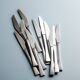 GUY DEGRENNE STAINLESS STEEL CUTLERY SET, 1970s