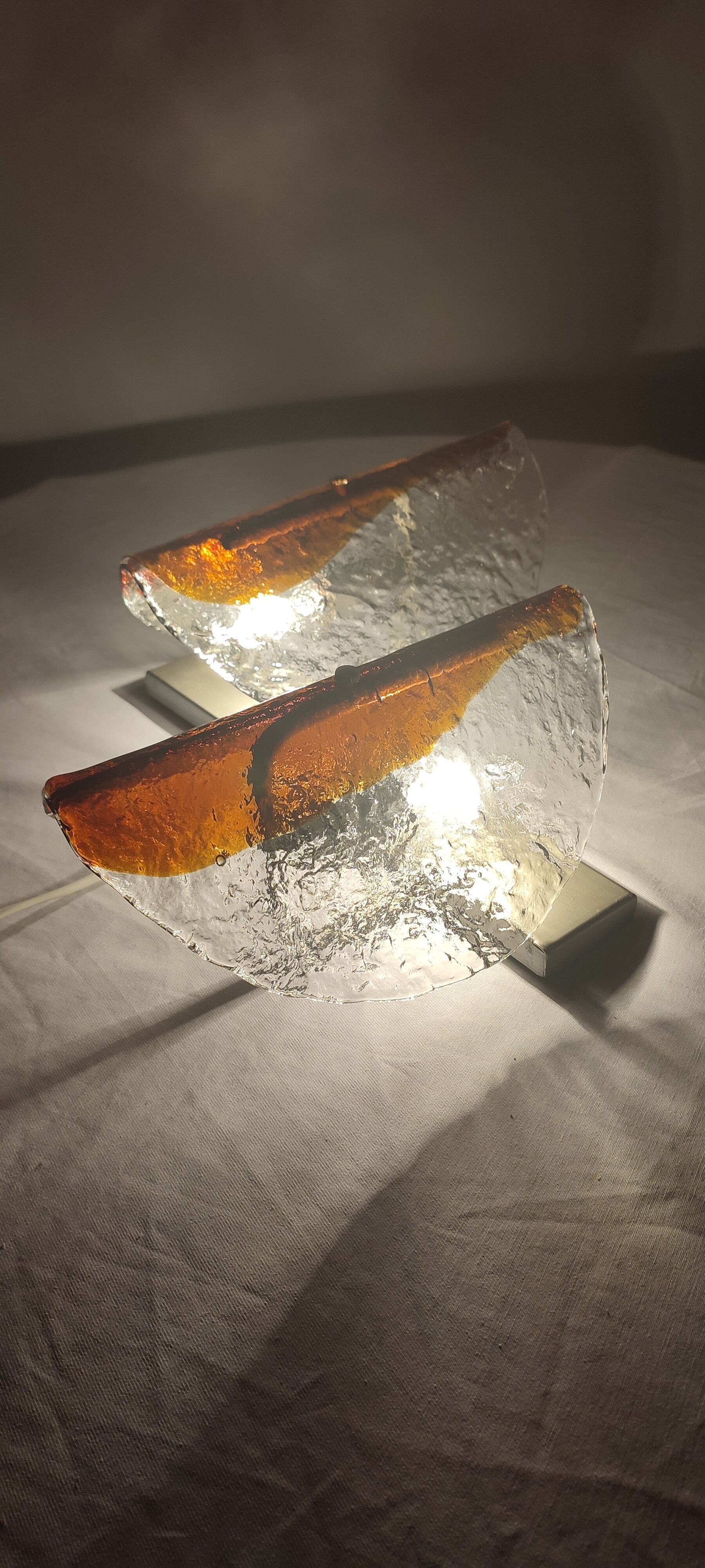 Murano glass wall lamp. Italy 1970s.