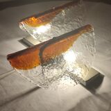 Murano glass wall lamp. Italy 1970s.