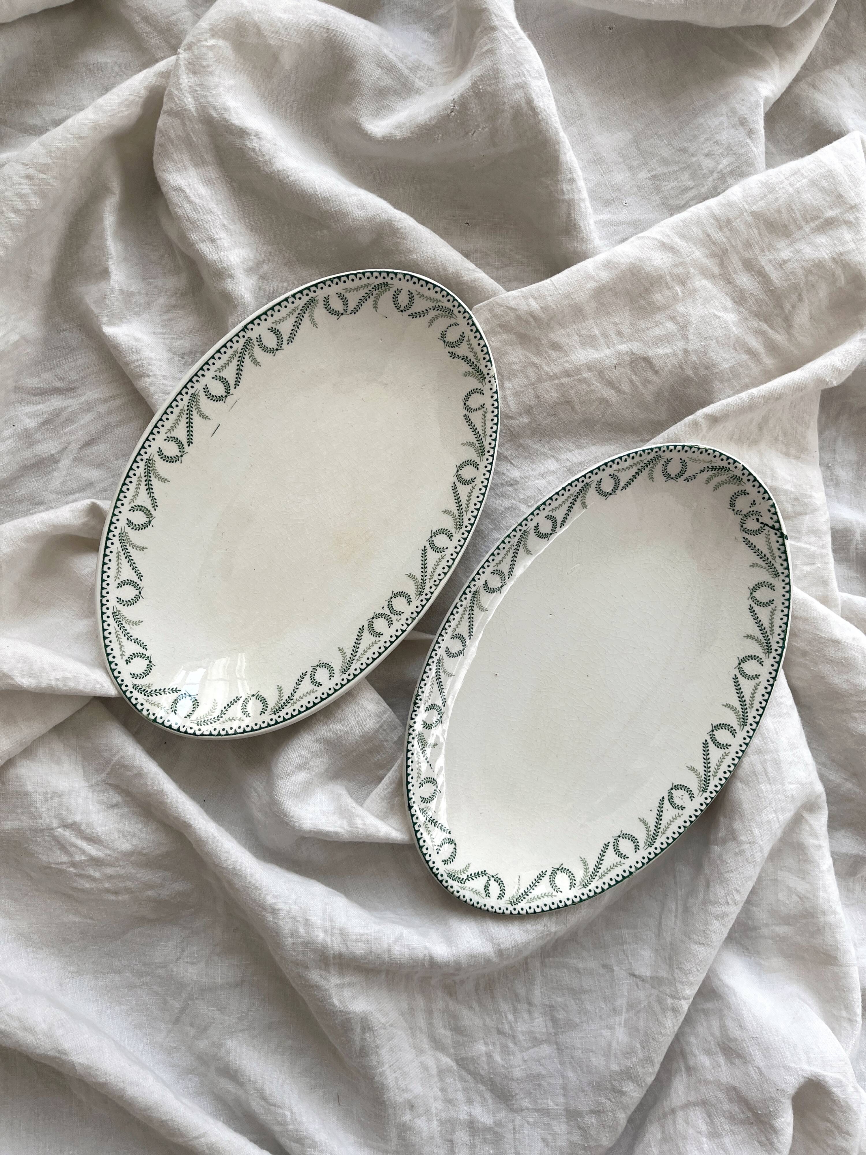 2 "Crown" ironstone bowls Boch Frères Keramis La Louvière