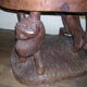 Carved table made of African ironwood.