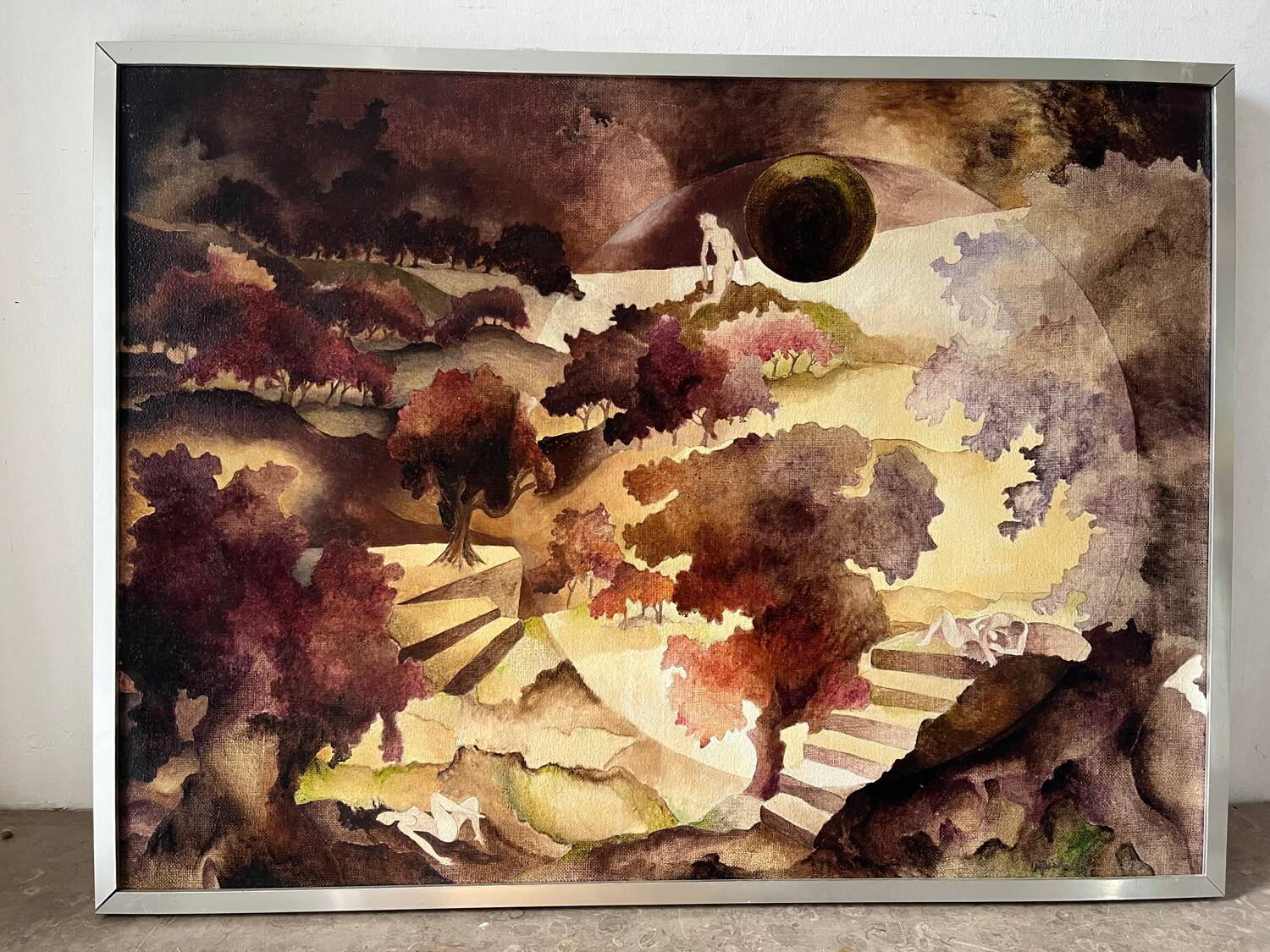 Surreal landscape, oil on canvas