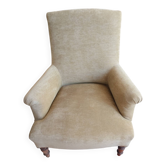 Velvet bergère armchair green urgent