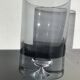5 70's large bubble black smoked whiskey glasses
