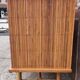Console table in rattan and bamboo, (Attributed to Audoux-Minet)