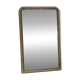Miroir de cheminée - bois vernis et stuc doré à décor de palmettes