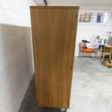 Armoire scandinave 3 portes en teck blond