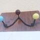 Porte manteau vintage à 3 boules