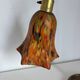 Vintage 1900 Clichy glass paste lamp, brass workshop desk - 60 cm