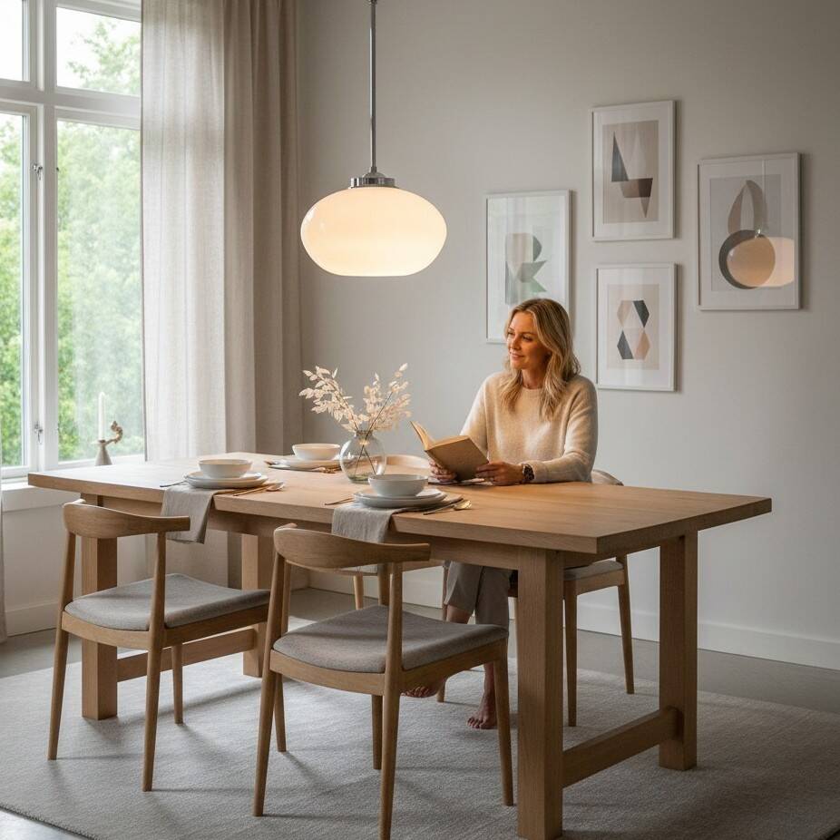 Art Deco oval white glass hanging lamp