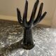 Black ceramic binge hand and cup 1970