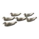 6 vintage DUCK-shaped knife rests, silver-plated metal, SILEA